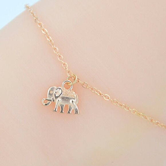 New Gold Elephant Anklet - Picture 2 of 8
